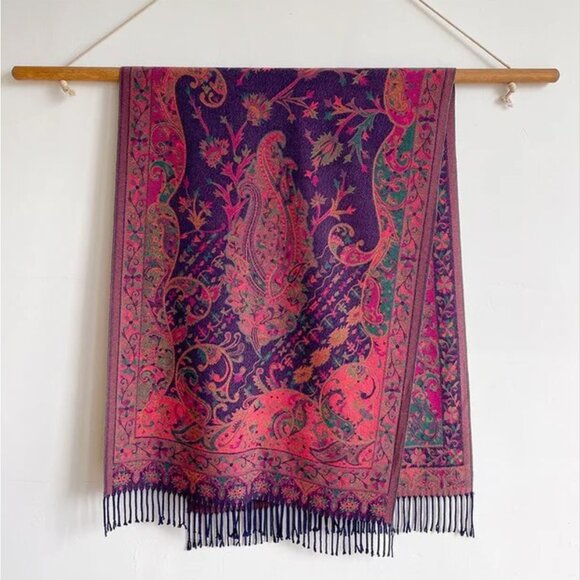 Warm Winter Thick Scarf, Shawl Floral Wraps, Scarf for Winter - Picture 4 of 4